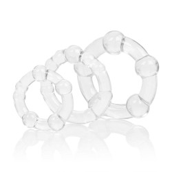 Get Lock Lot de 3 Cockrings Balls Clear